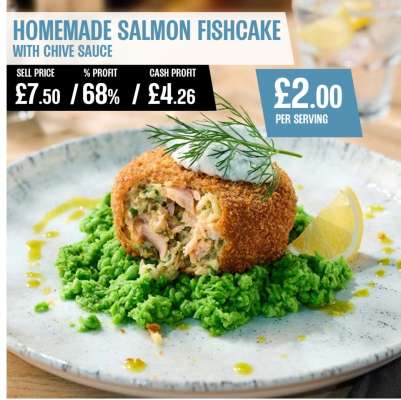Homemade Salmon Fishcake with Chive Sauce
