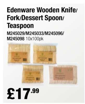 Edenware Wooden Knife/Fork/Dessert Spoon/Teaspoon