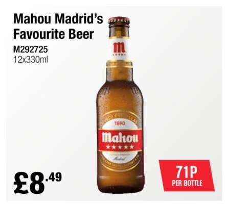 Mahou Madrid's Favourite Beer