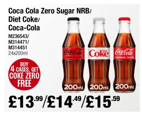 Coca Cola Zero Sugar NRB/Diet Coke/Coca-Cola
