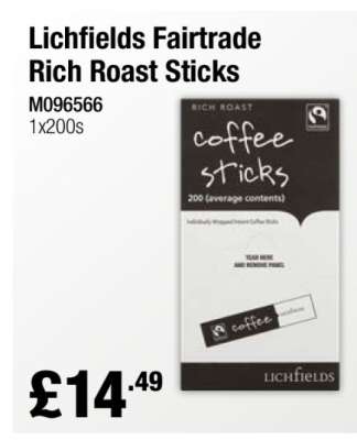 Lichfields Fairtrade Rich Roast Sticks