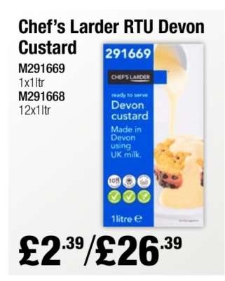 Chef’s Larder RTU Devon Custard
