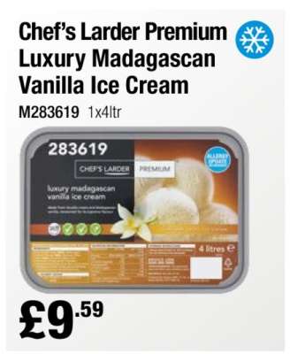 Chef’s Larder Premium Luxury Madagascan Vanilla Ice Cream