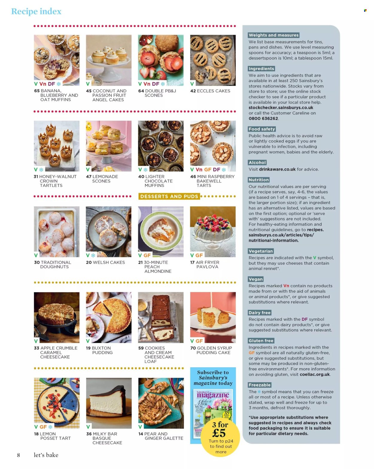 Sainsbury's offer . Page 8.