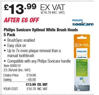 Philips Sonicare Optimal White Brush Heads 5 Pack