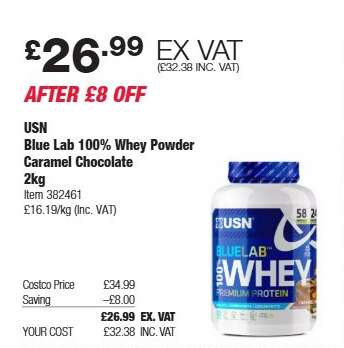 USN Blue Lab 100% Whey Powder Caramel Chocolate 2kg