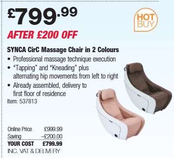 SYNCA CirC Massage Chair in 2 Colours