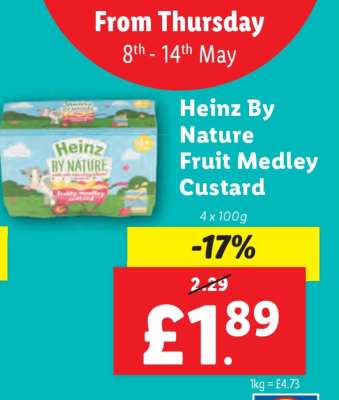 Heinz By Nature Fruit Medley Custard