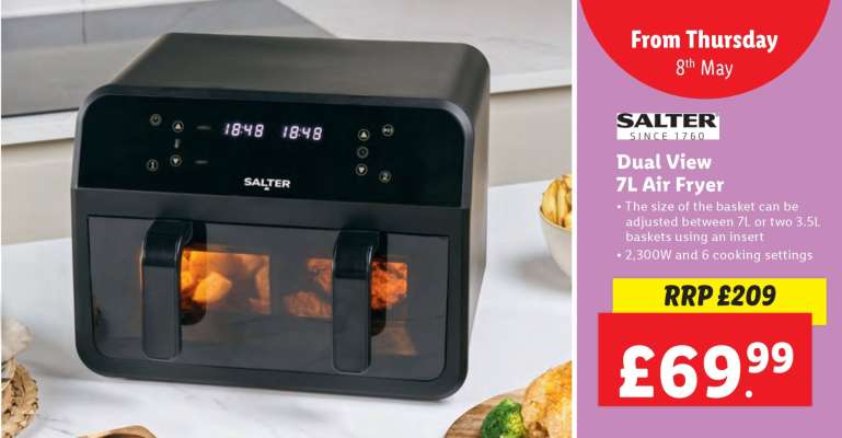 Salter Dual View 7L Air Fryer