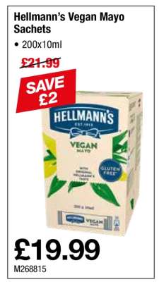 Hellmann’s Vegan Mayo Sachets