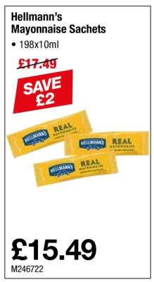 Hellmann’s Mayonnaise Sachets