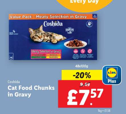 Coshida Cat Food Chunks in Gravy