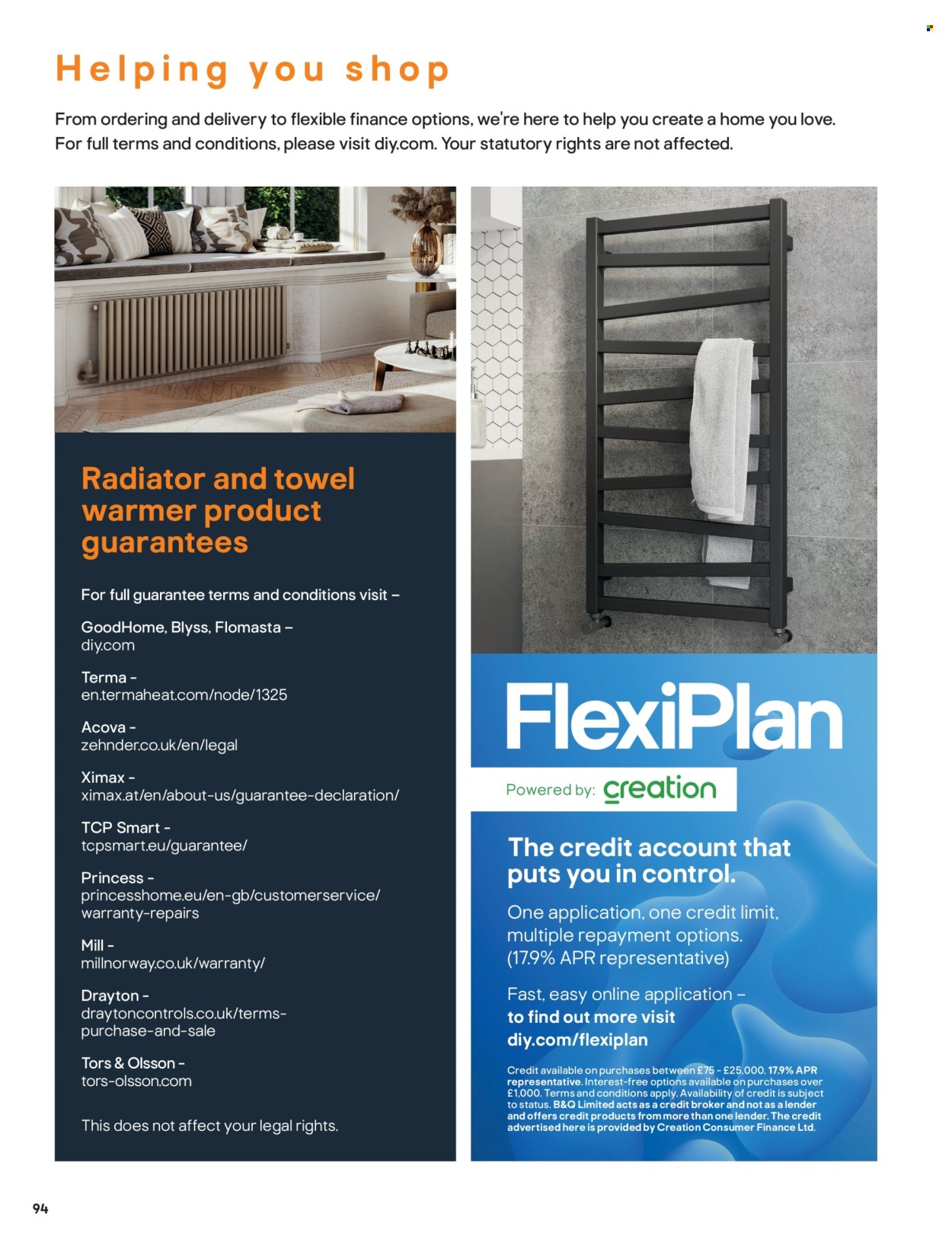 B&Q offer . Page 94. Page 94