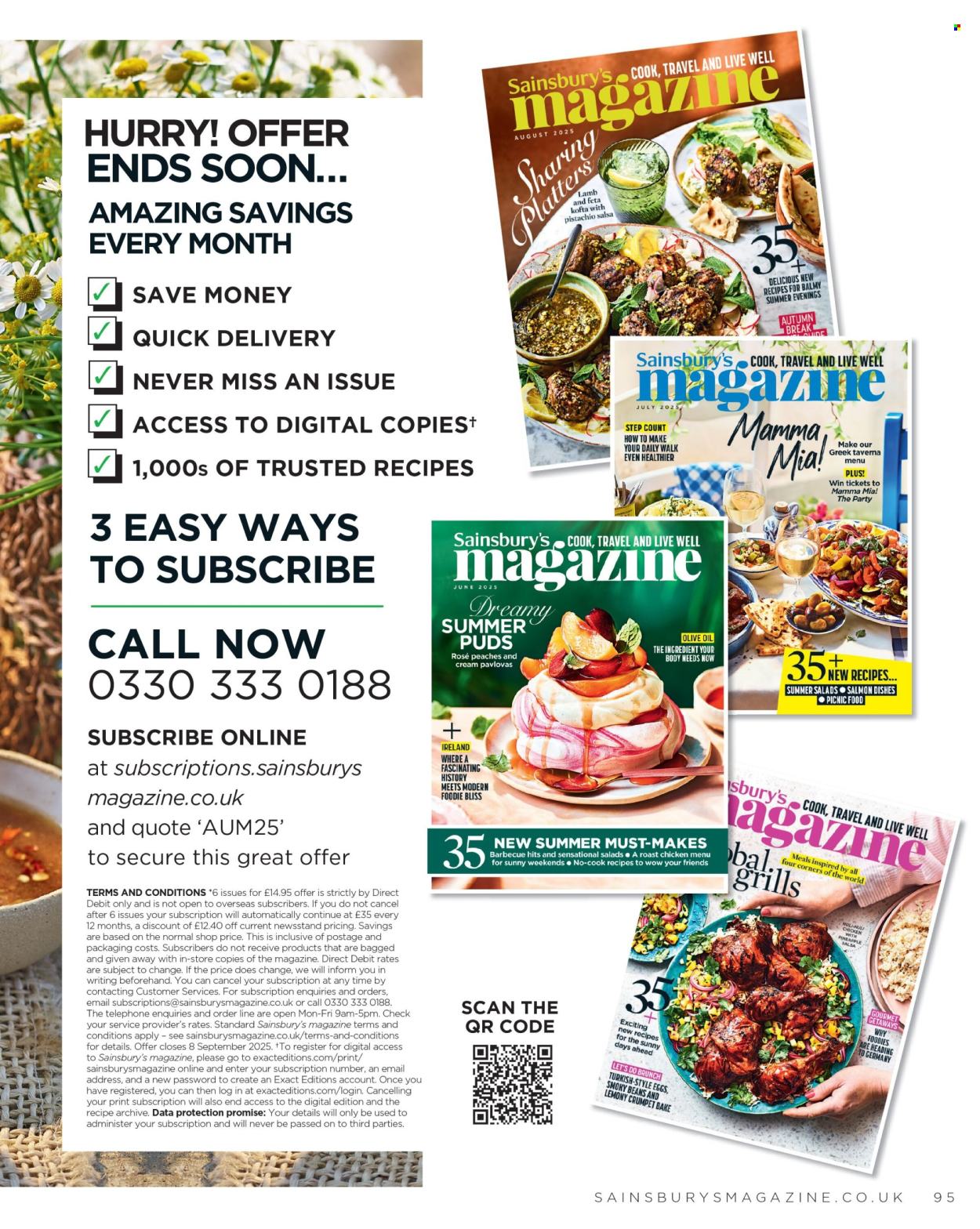 Sainsbury's offer  - 1.8.2025 - 31.8.2025. Page 95. Page 95