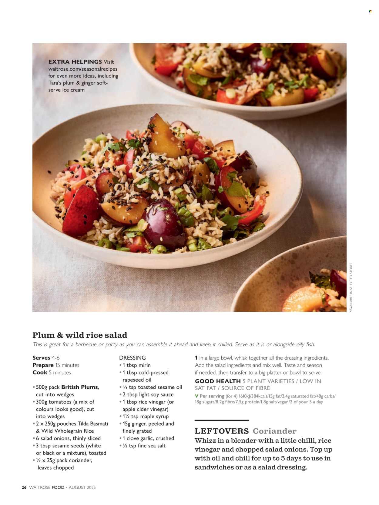 Waitrose offer  - 1.8.2025 - 31.8.2025. Page 26. Page 26