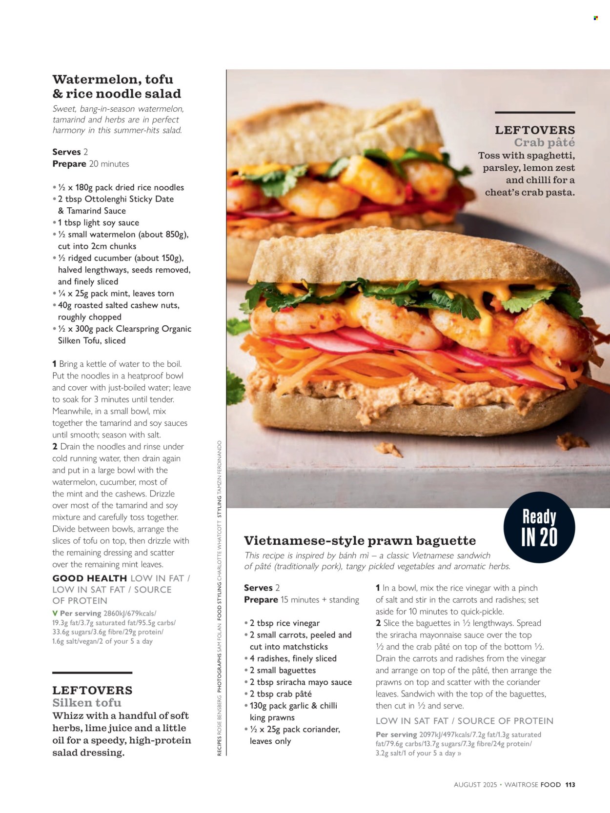 Waitrose offer  - 1.8.2025 - 31.8.2025. Page 113. Page 113