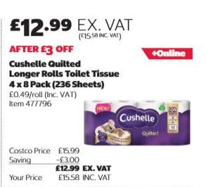 Cushelle Quilted Longer Rolls Toilet Tissue