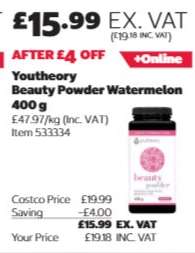 Youtheory Beauty Powder Watermelon 400 g