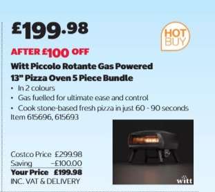 Witt Piccolo Rotante Gas Powered 13” Pizza Oven 5 Piece Bundle