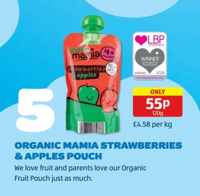 ORGANIC MAMIA STRAWBERRIES & APPLES POUCH
