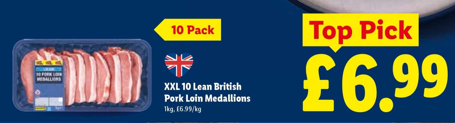 XXL 10 Lean British Pork Loin Medallions