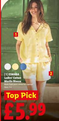ESMARA Ladies’ Cotton Muslin Blouse