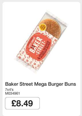Baker Street Mega Burger Buns