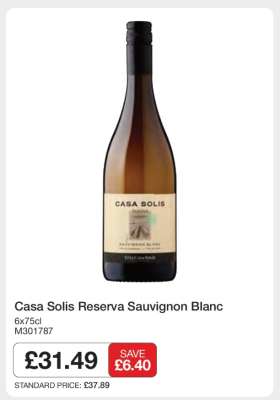 Casa Solis Reserva Sauvignon Blanc