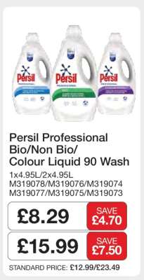Persil Professional Bio/Non Bio/Colour Liquid 90 Wash