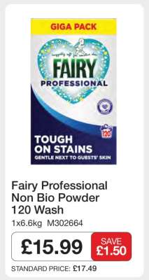 Fairy Professional Non Bio Powder 120 Wash