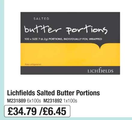 Lichfields Salted Butter Portions