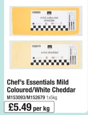 Chef’s Essentials Mild Coloured/White Cheddar