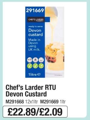 Chef’s Larder RTU Devon Custard