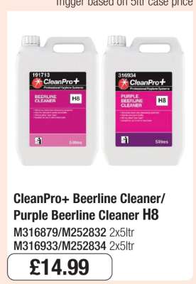 CleanPro+ Beerline Cleaner/Purple Beerline Cleaner H8