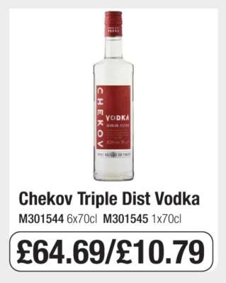 Chekov Triple Dist Vodka