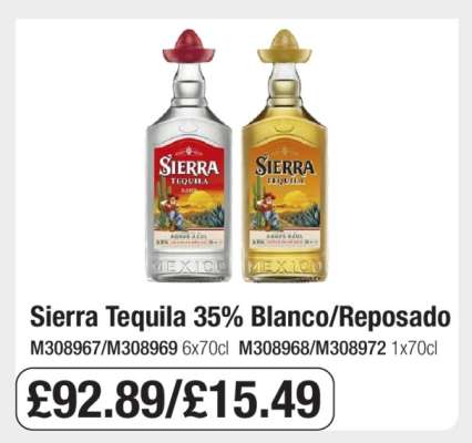 Sierra Tequila 35% Blanco/Reposado