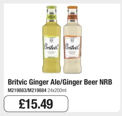 Britvic Ginger Ale/Ginger Beer NRB