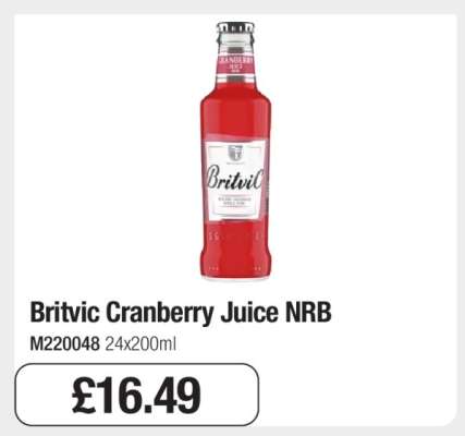 Britvic Cranberry Juice NRB