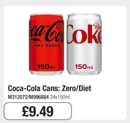 Coca-Cola Cans: Zero/Diet