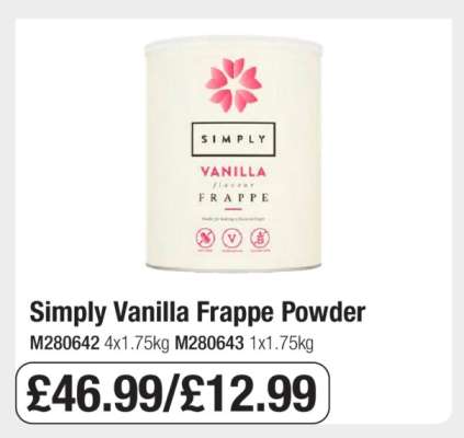 Simply Vanilla Frappe Powder