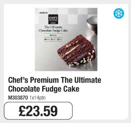 Chef’s Premium The Ultimate Chocolate Fudge Cake