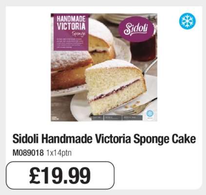 Sidoli Handmade Victoria Sponge Cake