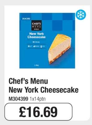 Chef’s Menu New York Cheesecake
