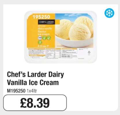 Chef’s Larder Dairy Vanilla Ice Cream