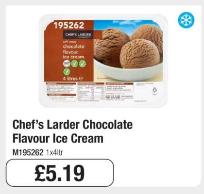 Chef’s Larder Chocolate Flavour Ice Cream