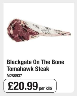 Blackgate on the Bone Tomahawk Steak