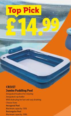 CRIVIT Jumbo Paddling Pool