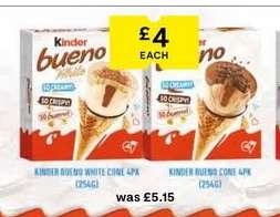 Kinder Bueno White Cone 4pk (254g)