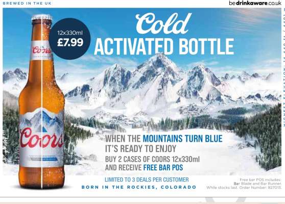 Coors Cold Activated Bottle