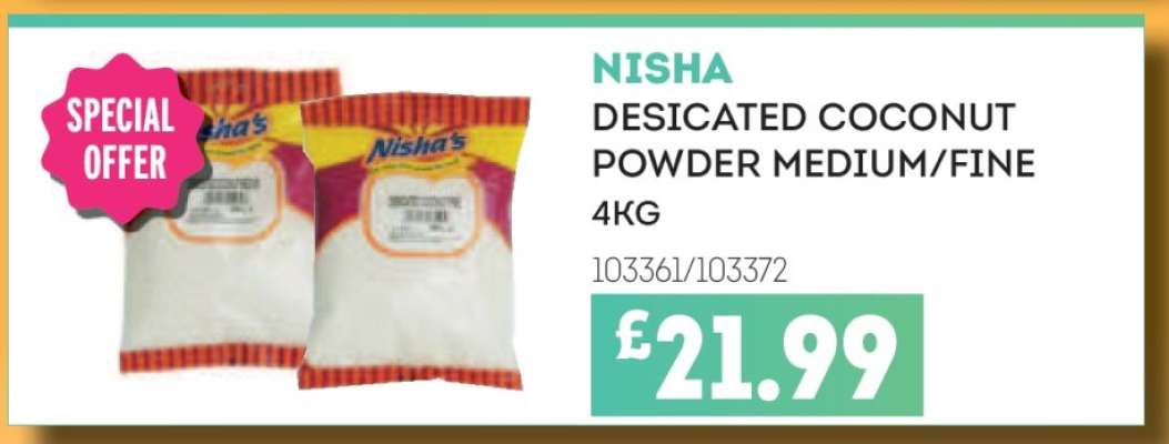 Nisha Desicated Coconut Powder Medium/Fine 4kg